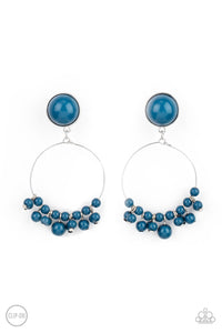 Paparazzi Cabaret Charm - Blue Earrings