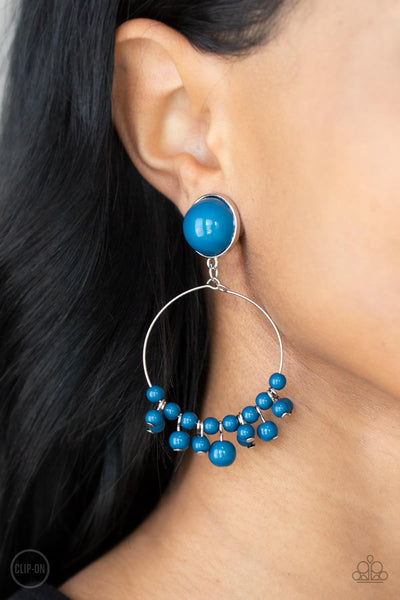 Paparazzi Cabaret Charm - Blue Earrings