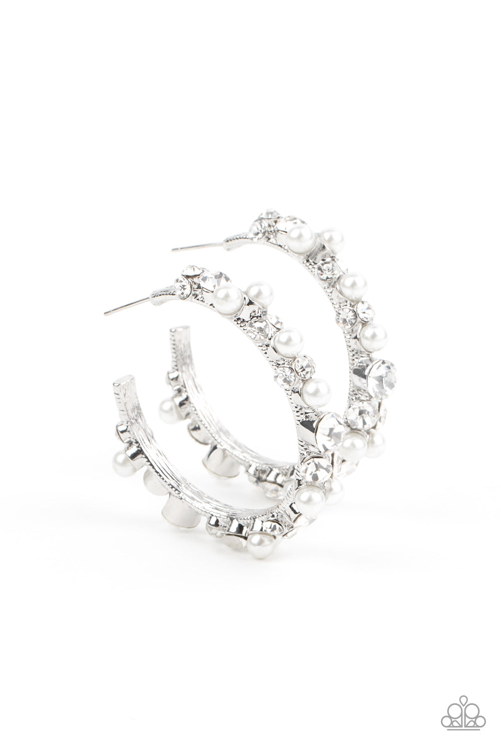 Paparazzi Let There Be SOCIALITE - White Earrings