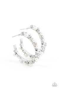 Paparazzi Let There Be SOCIALITE - White Earrings