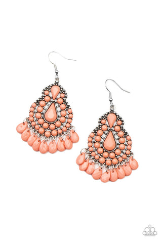 Paparazzi Persian Posh - Orange Earrings