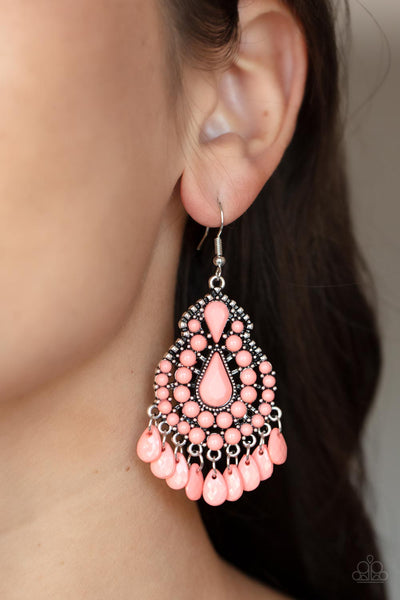Paparazzi Persian Posh - Orange Earrings