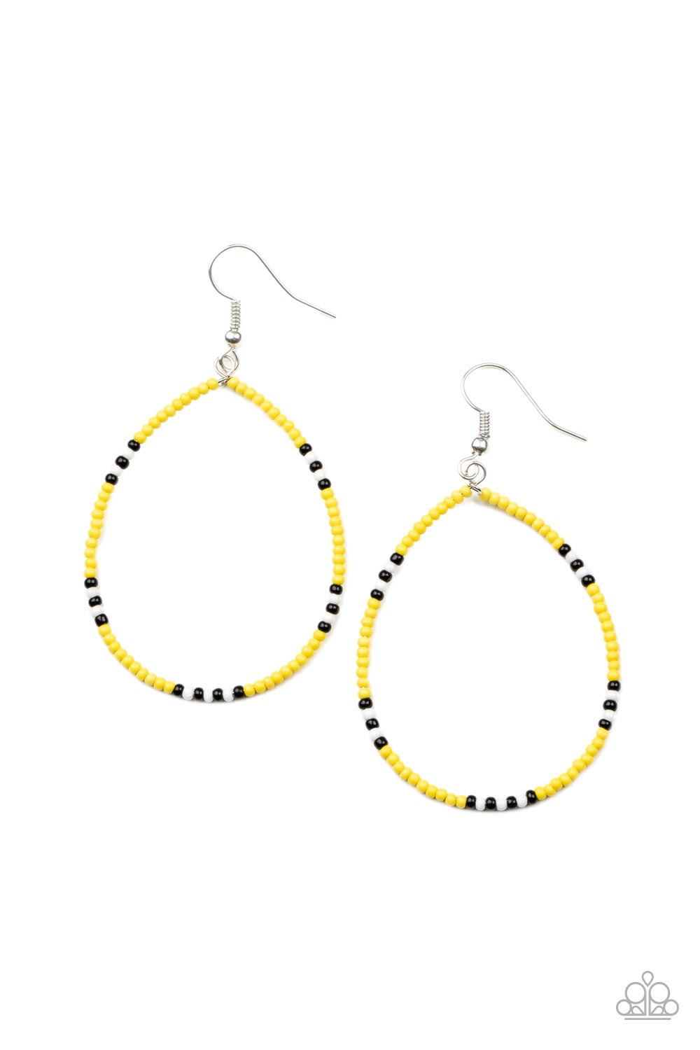 Paparazzi Keep Up The Good BEADWORK - Yellow Earrings