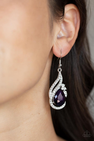 Paparazzi Dancefloor Diva - Purple Earrings