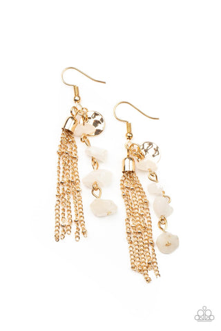 Paparazzi  Stone Sensation - Gold Earrings