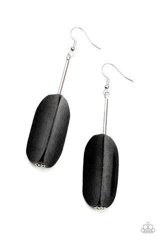 Paparazzi Tamarack Trail - Black Earrings