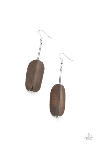 Paparazzi Tamarack Trail - Brown Earrings