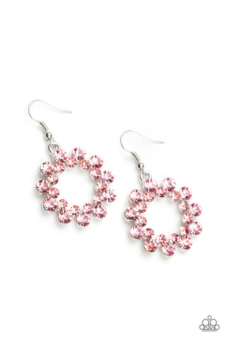 Paparazzi Champagne Bubbles - Pink Earrings