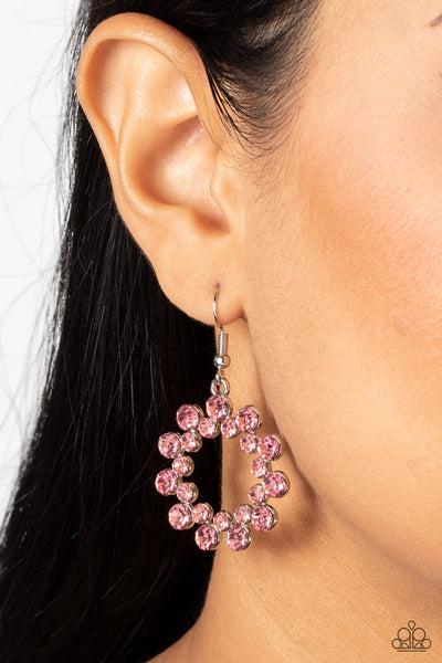 Paparazzi Champagne Bubbles - Pink Earrings