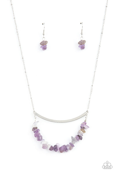 Paparazzi Pebble Prana - Purple Necklace