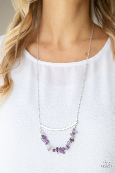 Paparazzi Pebble Prana - Purple Necklace