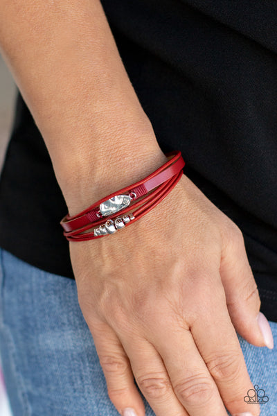 Paparazzi Tahoe Tourist - Red Bracelet