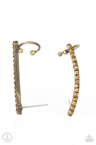 Paparazzi Give Me The SWOOP - Brass Earrings