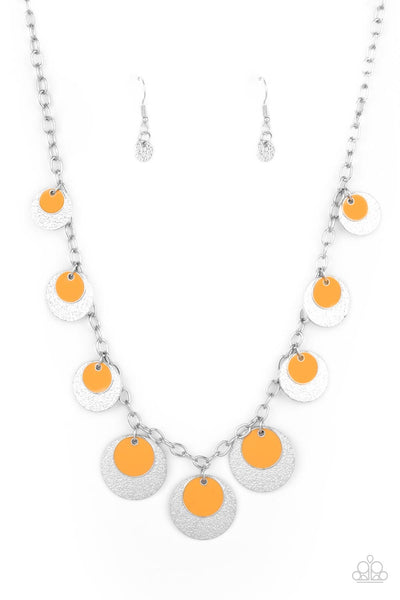 Paparazzi The Cosmos Are Calling - Orange Necklace