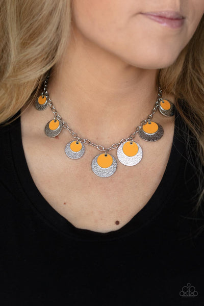 Paparazzi The Cosmos Are Calling - Orange Necklace