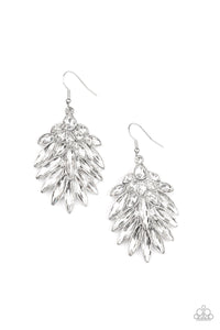 Paparazzi COSMIC-politan - White Earrings