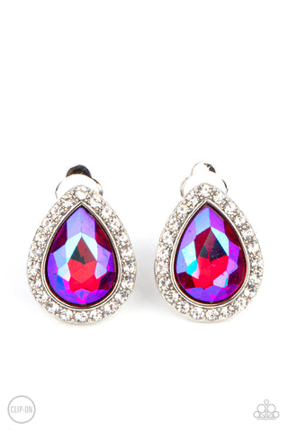 Paparazzi Cosmic Castles - Pink Earrings