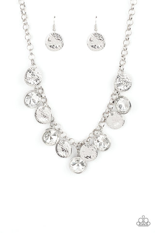 Paparazzi Spot On Sparkle - White Necklace