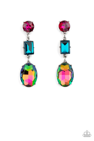 Paparazzi Extra Envious - Multi Earrings + Mystery Piece Set