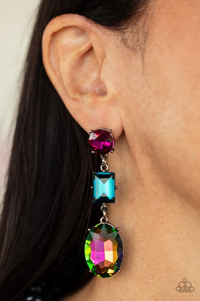 Paparazzi Extra Envious - Multi Earrings + Mystery Piece Set