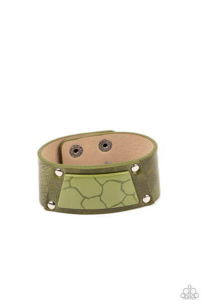 Paparazzi Geo Glamper - Green Bracelet