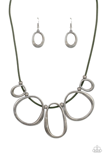Paparazzi Historical Hipster - Green Necklace