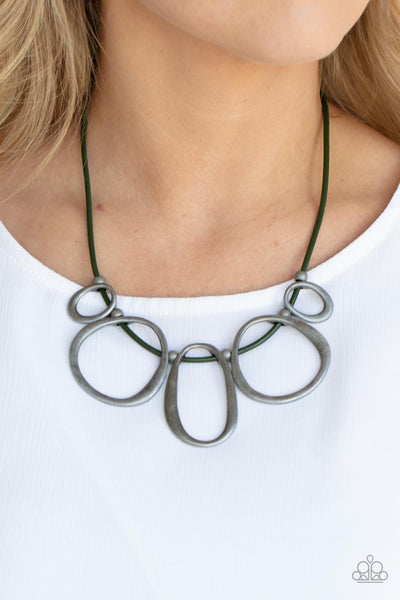 Paparazzi Historical Hipster - Green Necklace