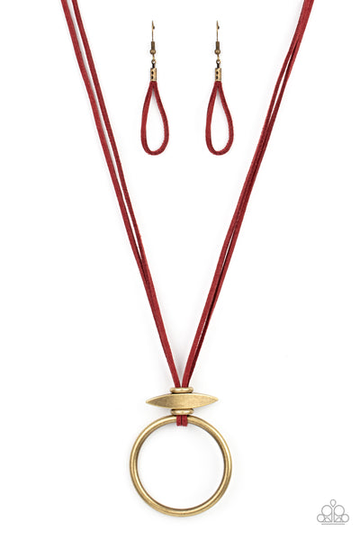 Paparazzi Noticeably Nomad - Red Necklace