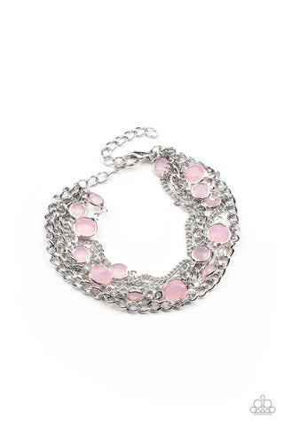 Paparazzi Glossy Goddess - Pink Bracelet