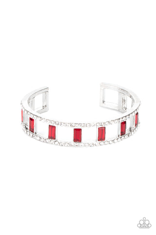 Paparazzi Industrial Icing - Red Bracelet