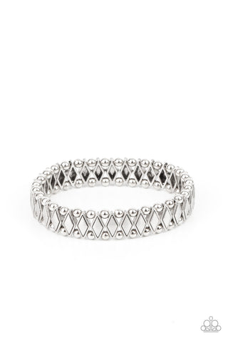 Paparazzi Abstract Advisory - Silver Bracelet
