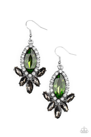 Paparazzi Serving Up Sparkle - Green Earrings