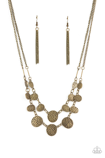 Paparazzi Pebble Me Pretty - Brass Necklace