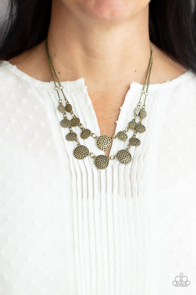 Paparazzi Pebble Me Pretty - Brass Necklace