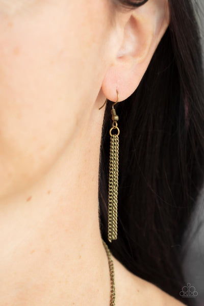 Paparazzi Pebble Me Pretty - Brass Necklace