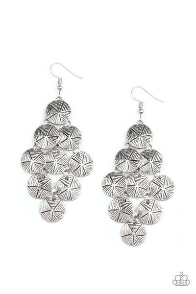 Paparazzi How CHIME Flies - Silver Earrings