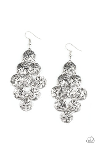 Paparazzi How CHIME Flies - Silver Earrings