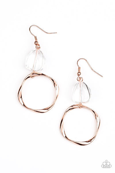 Paparazzi All Clear - Copper Earrings