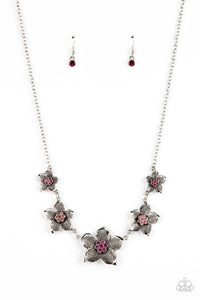 Paparazzi Wallflower Wonderland - Pink Necklace