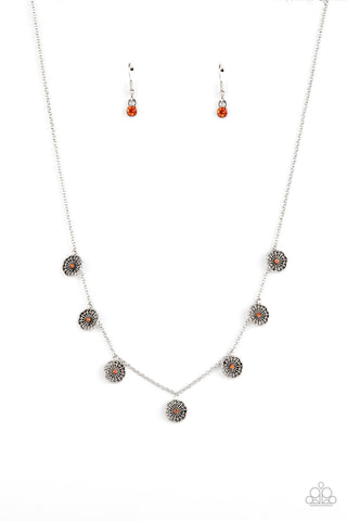 Paparazzi Prairie Perennial - Orange Necklace