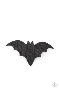 Paparazzi BAT to the Bone - Black Hair Clip