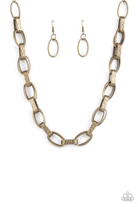 Paparazzi Motley In Motion - Brass Necklace