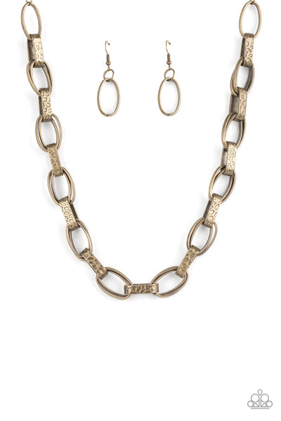 Paparazzi Motley In Motion - Brass Necklace