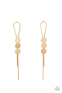 Paparazzi Bolo Beam - Gold Earrings