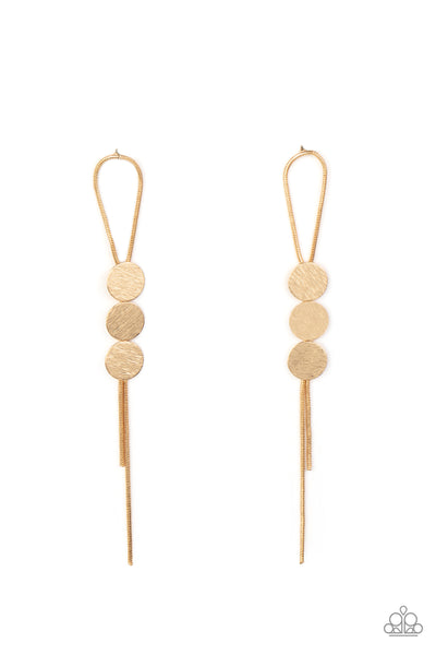 Paparazzi Bolo Beam - Gold Earrings