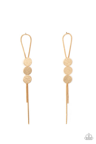 Paparazzi Bolo Beam - Gold Earrings