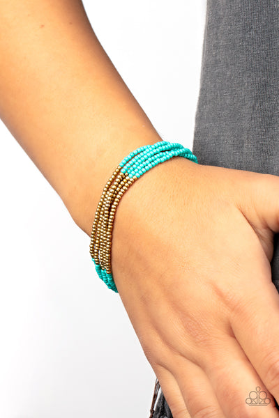 Paparazzi BEAD Bold - Blue Bracelet