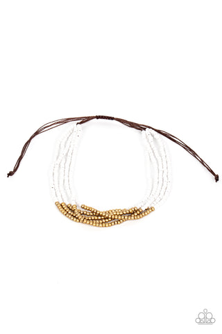 Paparazzi BEAD Bold - White Bracelet