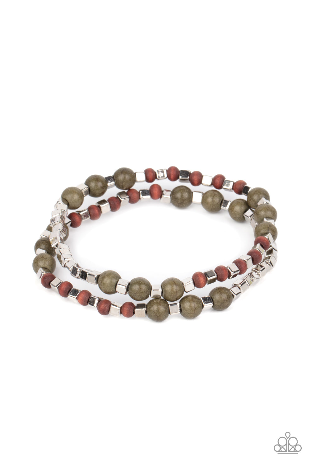 Paparazzi Backcountry Beauty - Green Bracelet