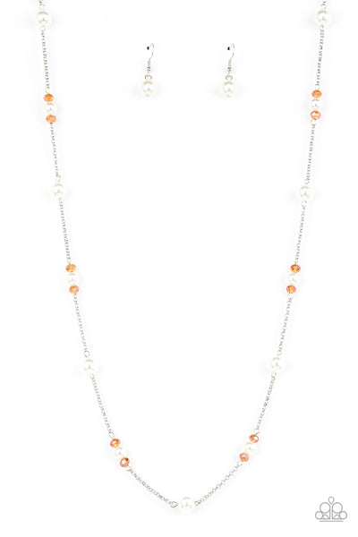 Paparazzi Keep Your Eye on the BALLROOM - Orange Necklace